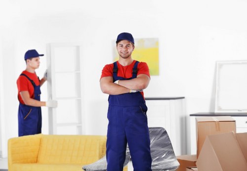 Professional team preparing a piano removal in Hackney