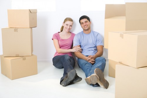 Removal team preparing a move in Hackney