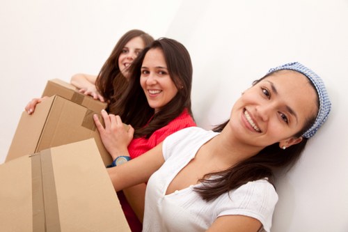A local removals team navigating a busy Hackney street