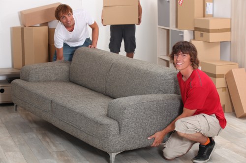 Commercial relocation team handling office furniture in Hackney