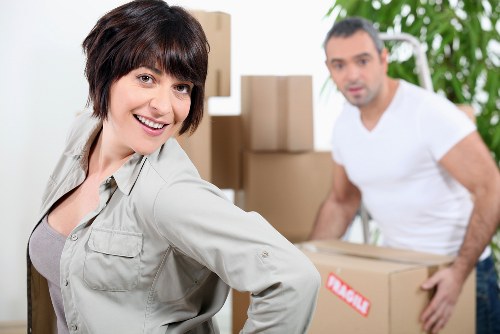House removals service helping with furniture loading in Hackney