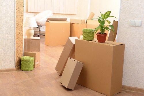 Packed removal truck for a local move in Hackney