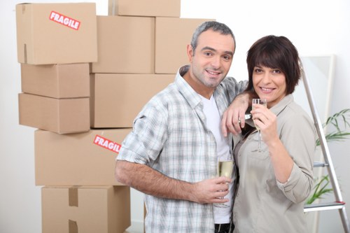 Fragile items wrapped safely for relocation